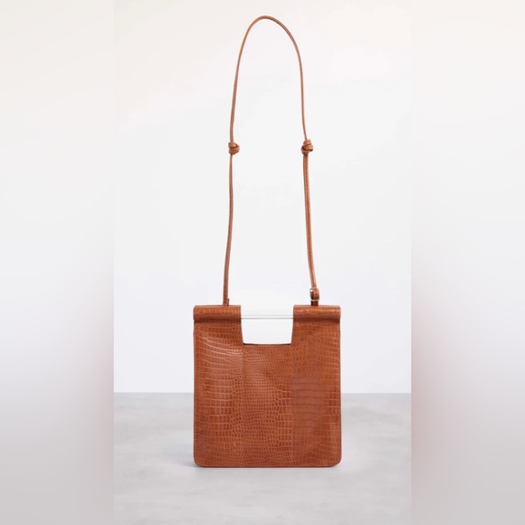 BNWT BEIS Crossbody in cognac croc - Picture 3 of 8